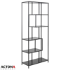 Seaford hylla svart/svart 77x35x185cm