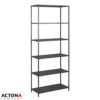 Seaford bokhylla svart/svart 77x35x185cm